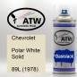 Preview: Chevrolet, Polar White Solid, 89L (1978): 400ml Sprühdose, von ATW Autoteile West.